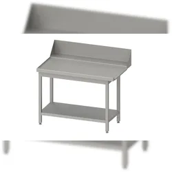 Stalgast Edelstahl Ablauftisch "PRO", Korbführung mit Gefälle, mit Grundboden 1600x750x880 mm, Anbauseite links, verschweißt