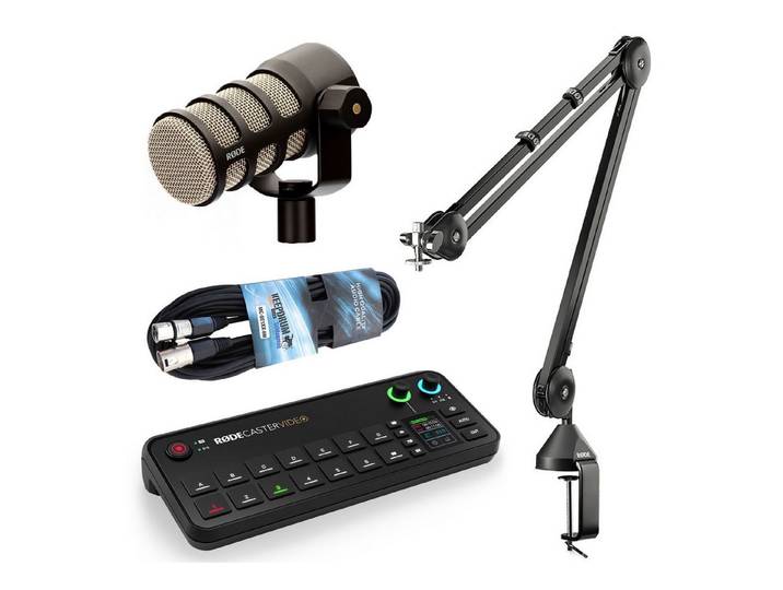 RØDE Rode Rodecaster Video Konsole Podmic Bundle. Digitales Aufnahmegerät (Video- Audiokonsole)