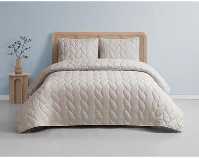 Haven & Willow Emily 3 Piece Comforter Set Taupe Full/Queen