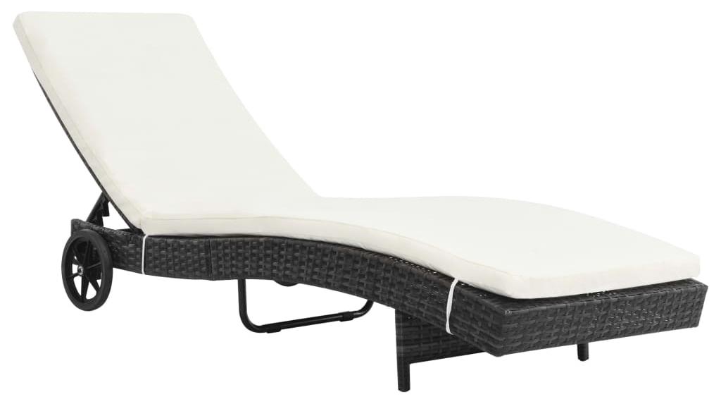 Loungesessel - Liegestuhl - Solarium - Gartenmöbel - Terrassenmöbel - Wetterbeständiges PE-Rattan - Verstellbare Rückenlehne