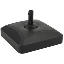Livingandhome Sonnenschirmständer mit Rollen aus HDPE in Schwarz quadratisch befüllbar