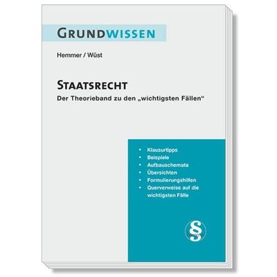 Grundwissen Staatsrecht, Paperback von Karl-Edmund Hemmer,Achim Wüst, Hemmer/Wüst