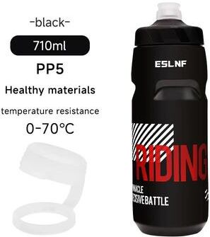 Uplift Essentials 710 Ml Squeeze Cycling Water Bottle For Gym And Outdoor Rides black