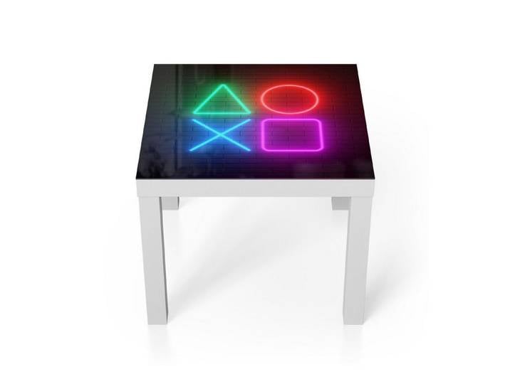DEQORI Couchtisch 'Playstation Elemente', Glas Beistelltisch Glastisch modern