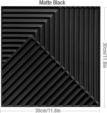 Inspire Curations Champagne Gold 3D Wood Grain Decorative Wall Panels c 168 black (10pcs) 10 Piece