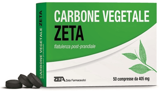 Carbone vegetale Zeta 50 Compresse Integratore Naturale per Digestione e Gonfiore