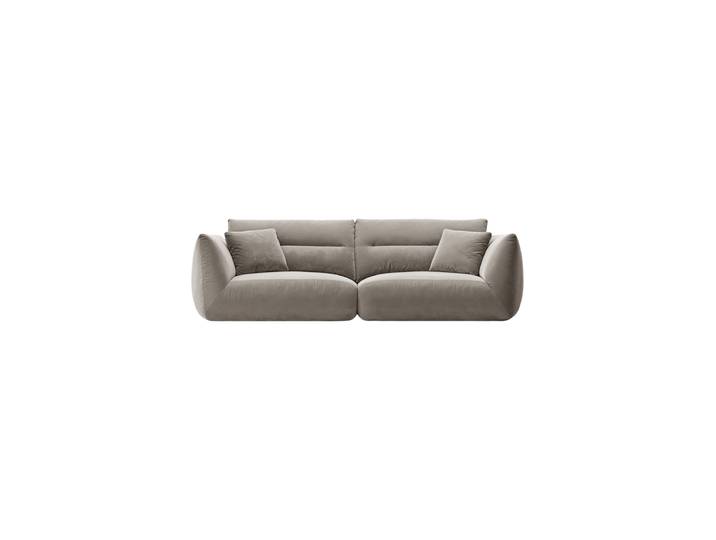 4-Sitzer Design Sofa „Maurie“ Samt warmes Grau CXL by Christian Lacroix