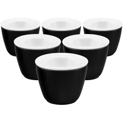 SNACK AND EGG Life Fashion Glamorous Black ø 6,8 cm 6er Set