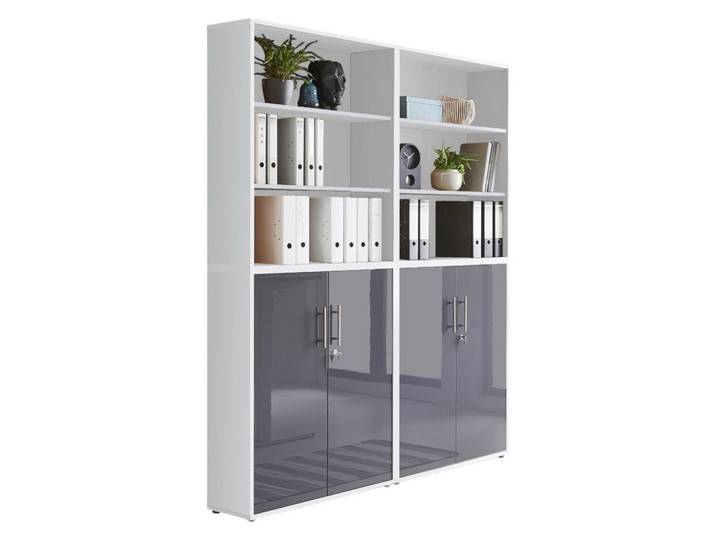 Aktenschrank Office Edition Sw Set 11 Weiß/Anthrazit