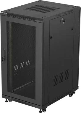 Lanberg 19" 22U 600x800 freist. perfor. T?r (FlatPack) sw (Speditionsversand)