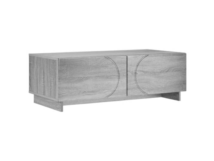 Couchtisch grau Sonoma 102 x 50,5 x 35 cm Möbelplatte Schubladen mit flexibler Platzierung, Stauraum, moderner einfacher Stil, pflegeleicht