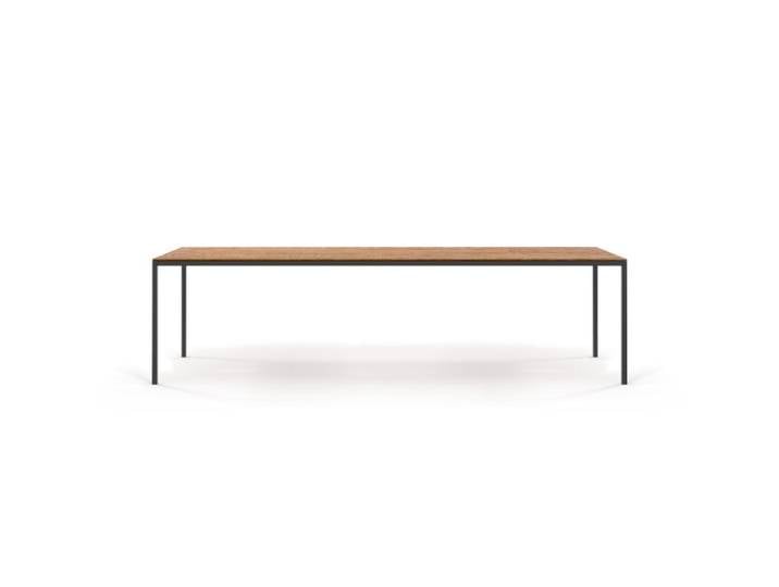 Willisau Dino Esstisch Massivholz - Charaktereiche natur , Metal