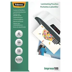 Fellowes Laminierfolien glänzend A3, 100 Stück transparent, 29.7x42 cm