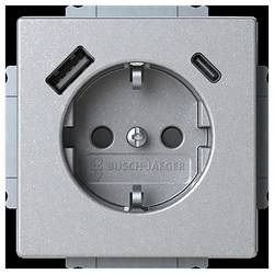 Busch-Jaeger Einsatz Steckdose mit Berührungsschutz Busch-axcent Aluminium 2CKA002011A6304 1 St.