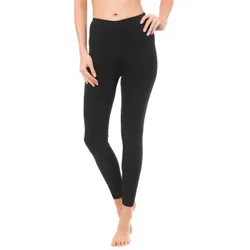 Trofe Leggings With Lace Trim Schwarz Baumwolle Medium Damen