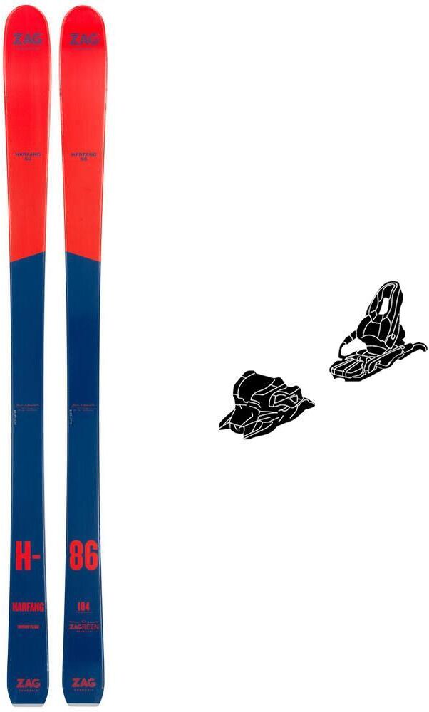 Zag  - Pack Ski H86 - 184 + 11.0 Tp 90mm Black Anthracite - Ski