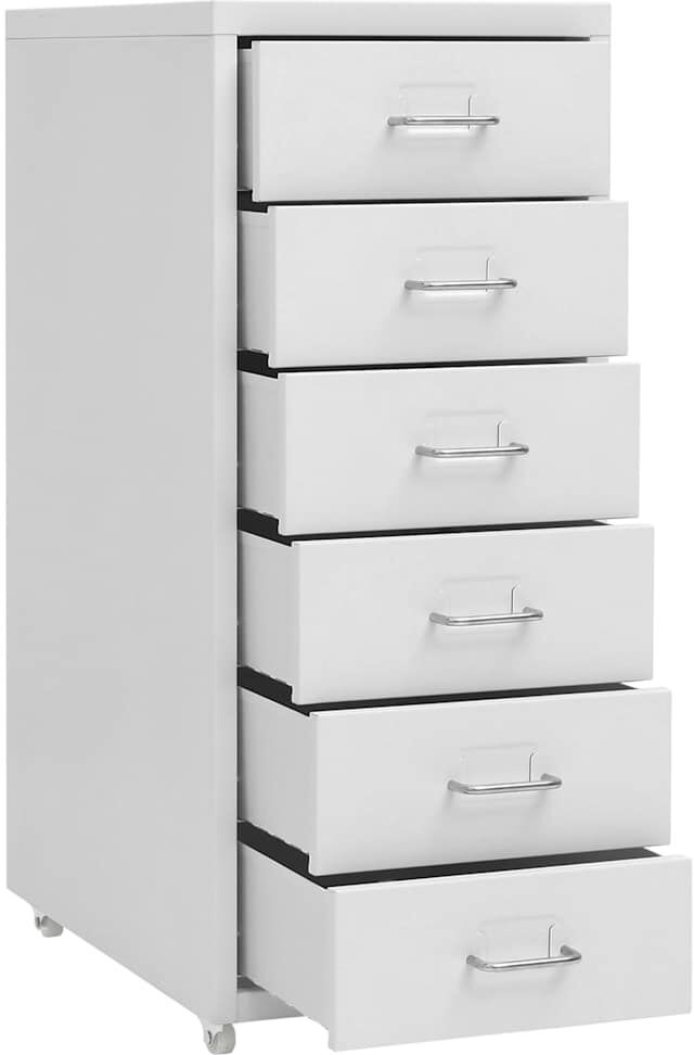 vidaXL Classeur mobile Gris 28x41x69 cm Métal