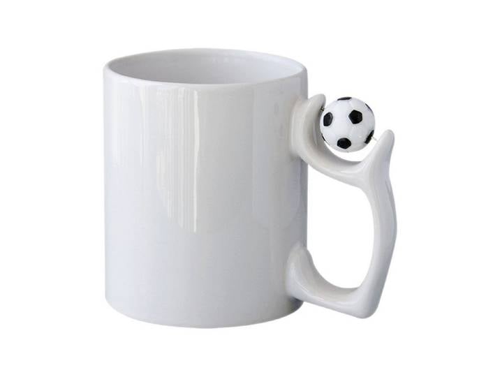 22Feels Tasse 20x Sublimation Fussball-Henkel Weiss 325ml 11oz Subli- Blanko, 20-tlg.