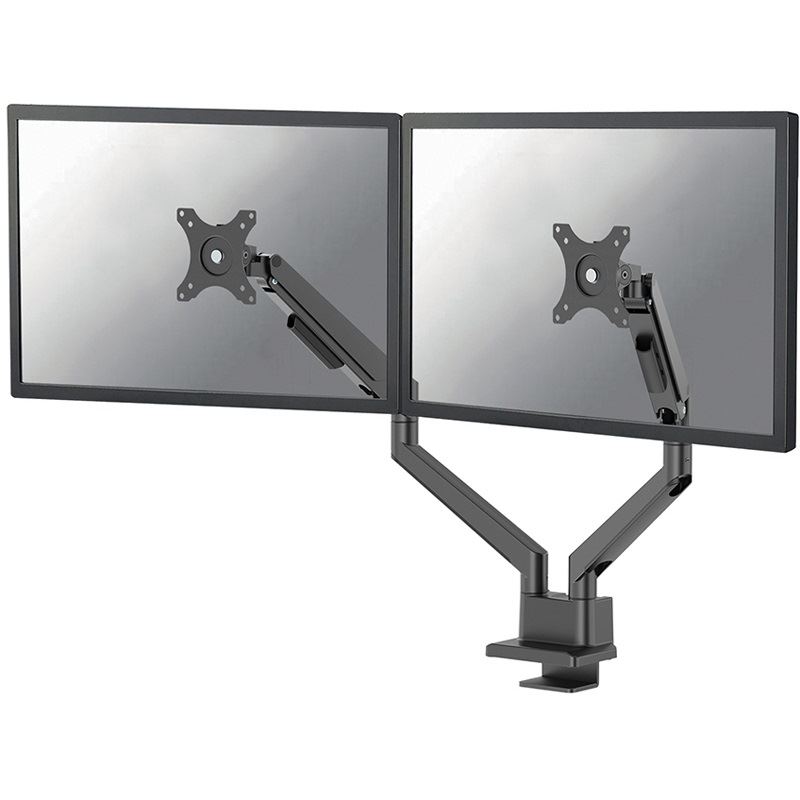 NEOMOUNTS Next Slim Desk Mount Double Display topfix clamp and grommet schwarz