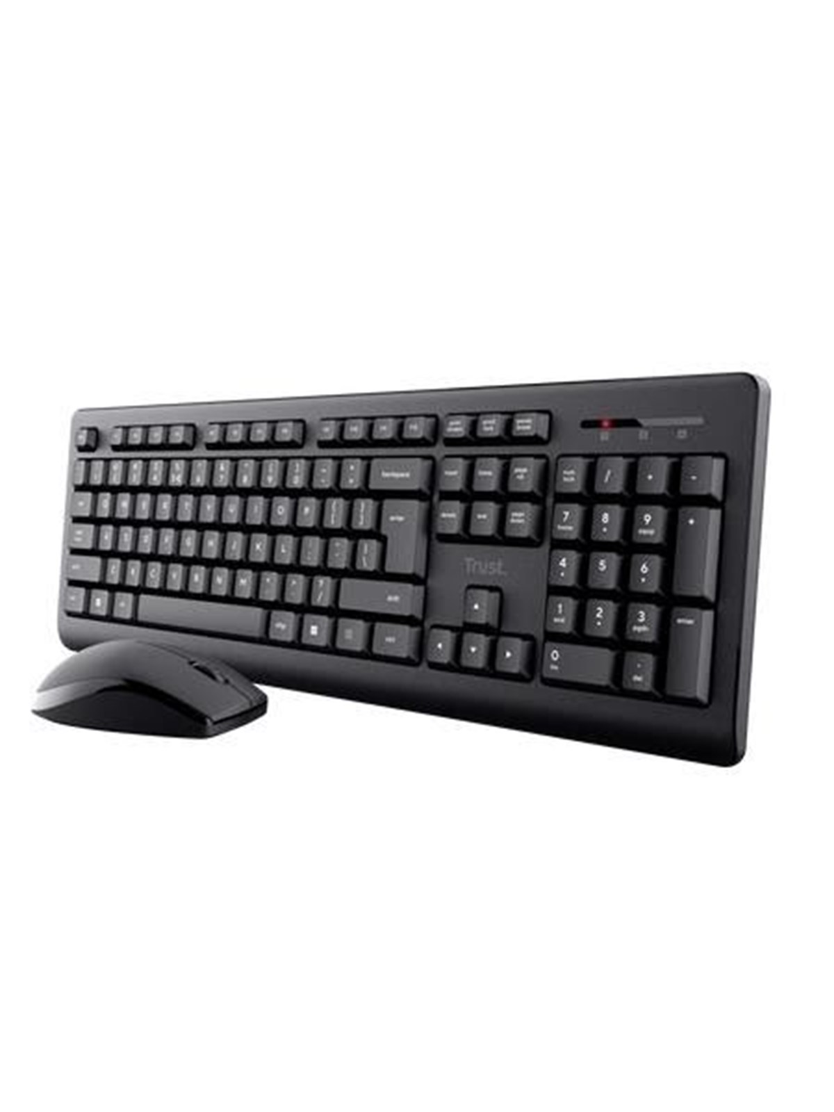 Trust Primo Wireless Deskset Nordic - Tastatur & Maus Set - Full-Size - Nordic ISO - Schwarz