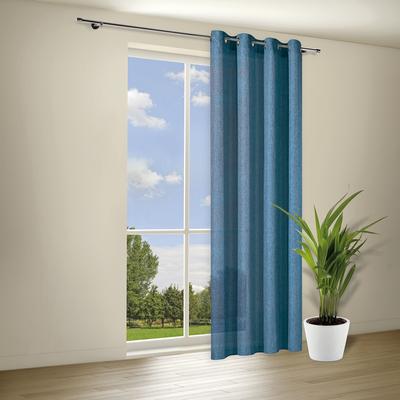 Gardine "Bibiane", blau, B:140cm H:245cm, Polyester, HOME LIVING BY GERSTER, Gardinen, Gardine, SB-Dekoschal "Bibiane" mit Ösen