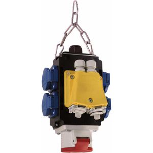 as-Schwabe Hängeverteiler Mixo II DAT+, Pendel, IP44, 1 x CEE, 4 x Schuko, 2 x RJ45, Druckluft