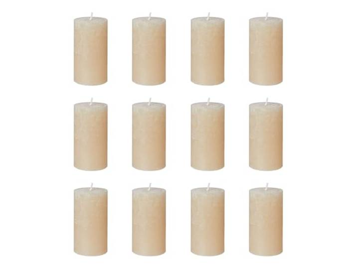 BUTLERS 12er Set Stumpenkerzen Paraffin - RUSTIC - lange Brenndauer