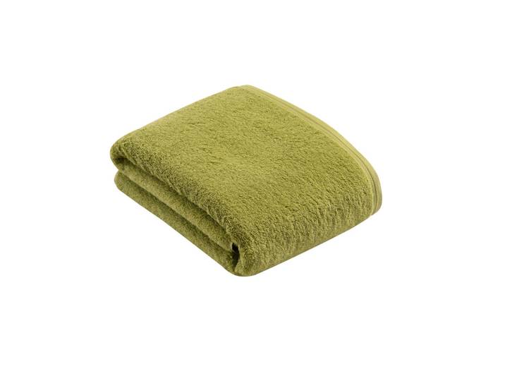 Vossen Badetuch Vegan Life, Grün, Uni, 100x150 cm, Oeko-Tex® Standard 100, Oeko-Tex® Made IN Green, V-Label Vegan, Made in Austria, saugfähig, Aufhängeschlaufe, angenehm weich, hochwertige Qualität, Bordüre, schadstoffgeprüft, vegan, Heimtextilien, Badtextilien, Badetücher