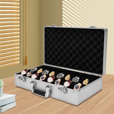 Multicon Wholesale Hub Premium Aluminum Watch Display Briefcase Watch Storage Case Organizer Premium Aluminum Watch Display Briefcase Watch Storage Case Organizer
