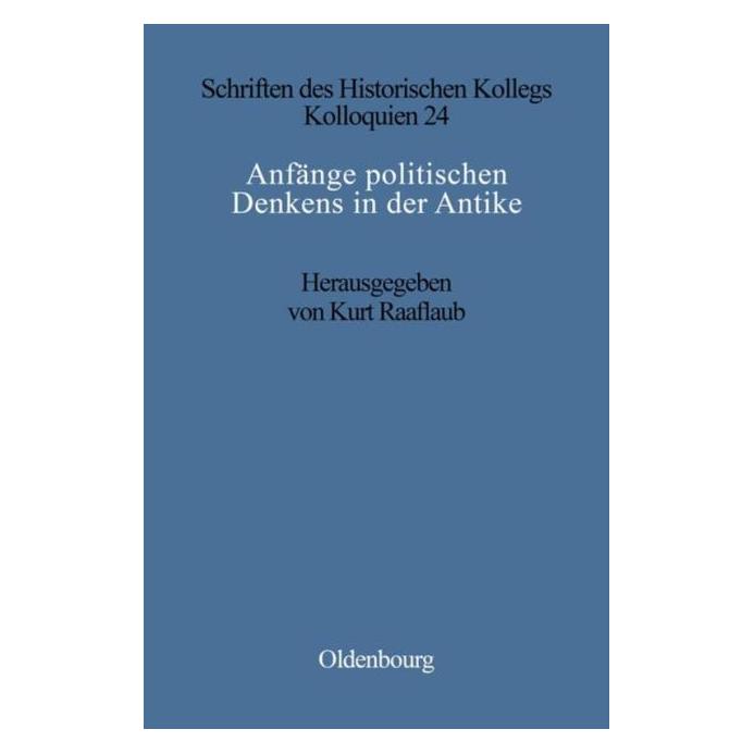 De Gruyter Anfänge politischen Denkens in der Antike (Deutsch, Hardcover) (35135612)