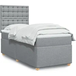 vidaXL, Boxspringbett, Valmelum (Knopfheftung Design) (200 x 200 cm)