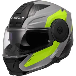 LS2 FF902 Scope II Duria Klapphelm grau-neongelb - 2XL (63/64)