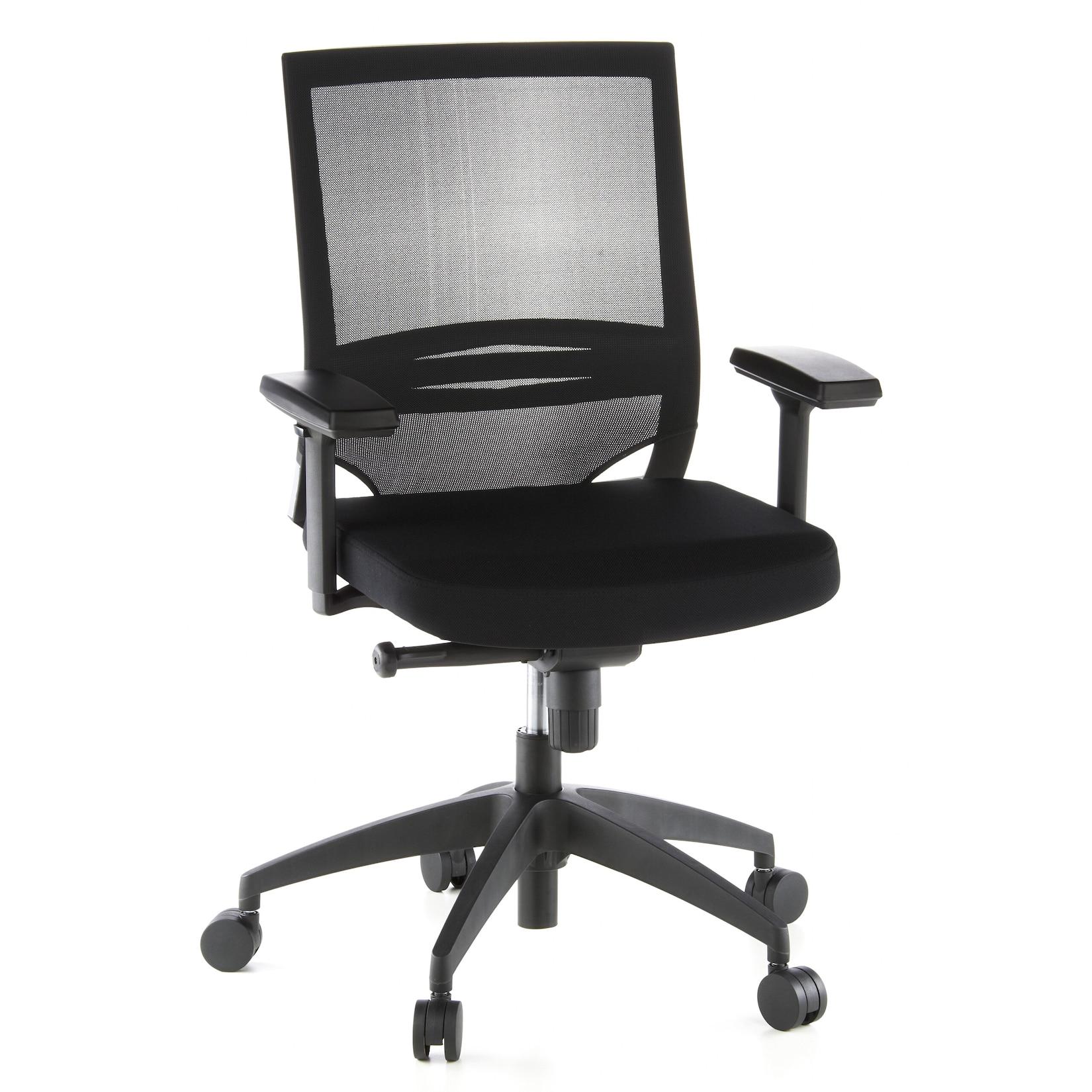 hjh OFFICE Profi Bürostuhl PORTO BASE Stoff / Netzstoff mit Armlehnen (höhenverstellbar)