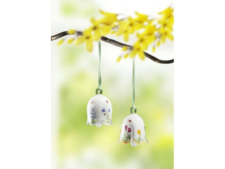 Villeroy & Boch Blumenglöckchen aus Porzellan, Weiss, Tulpen-Motiv