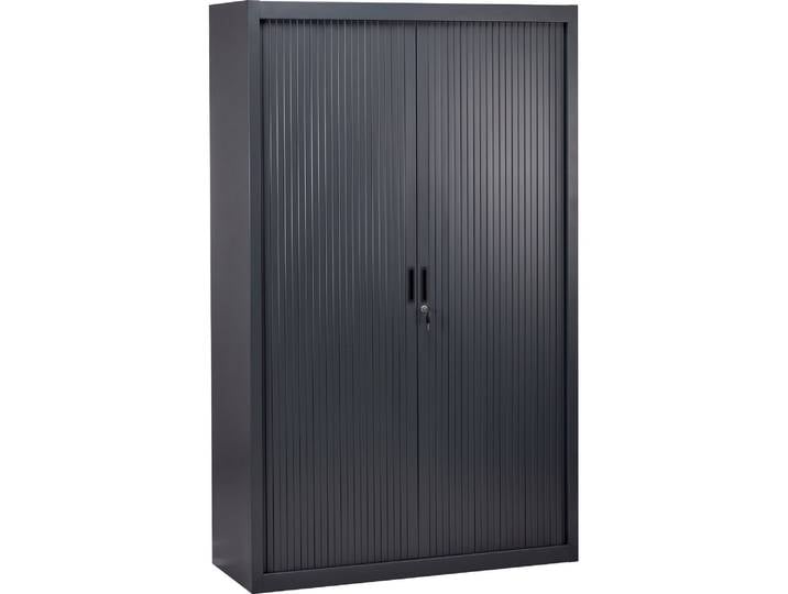 Pack armoires à rideaux Bruneau H 200 cm corps anthracite RAL 7016 / portes anthracite - 1 achetée = 1 offerte de même coloris - Armoires métal - Bruneau