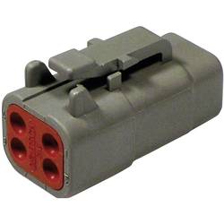 TE Connectivity DTM 06-4 S Rundstecker Stecker, gerade Gesamtpolzahl: 4 Serie (Rundsteckverbinder): DTM 1 St.
