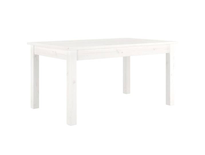 vidaXL Table basse blanche 80x50x40 cm pin massif