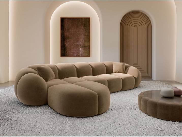 Stoff Ecksofa Valderosa L-Form