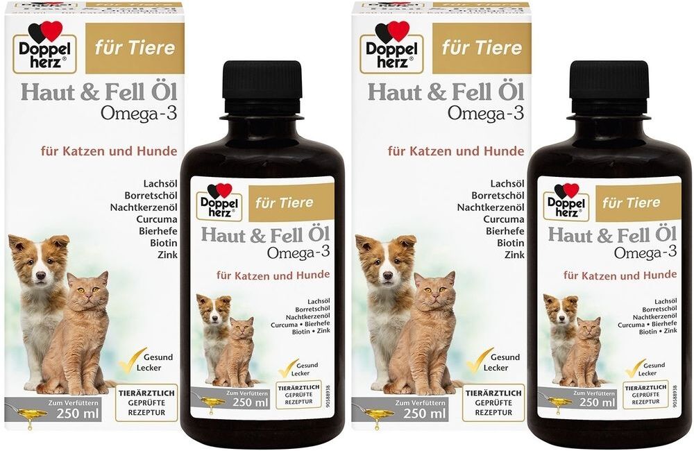 Doppelherz für Tiere Doppelherz Hau+Fe Katz+Hun x2 2x250 ml Flüssigkeit