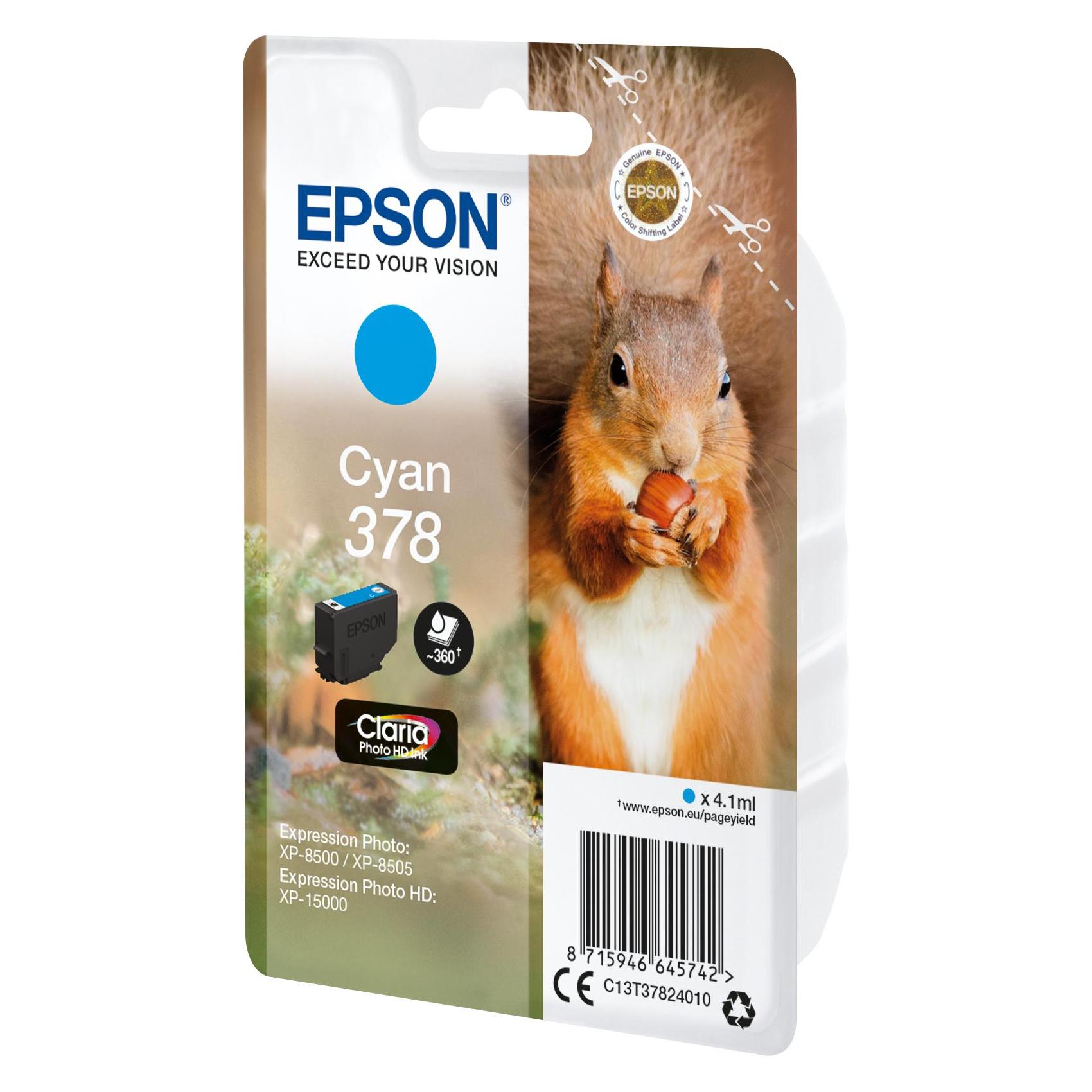Epson SINGLEPACK CYAN 378 (C) (C13T37824020)