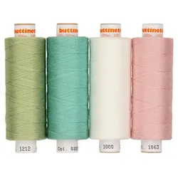 buttinette Nähgarn-Set "cozy", Stärke 100, 4x 500 m