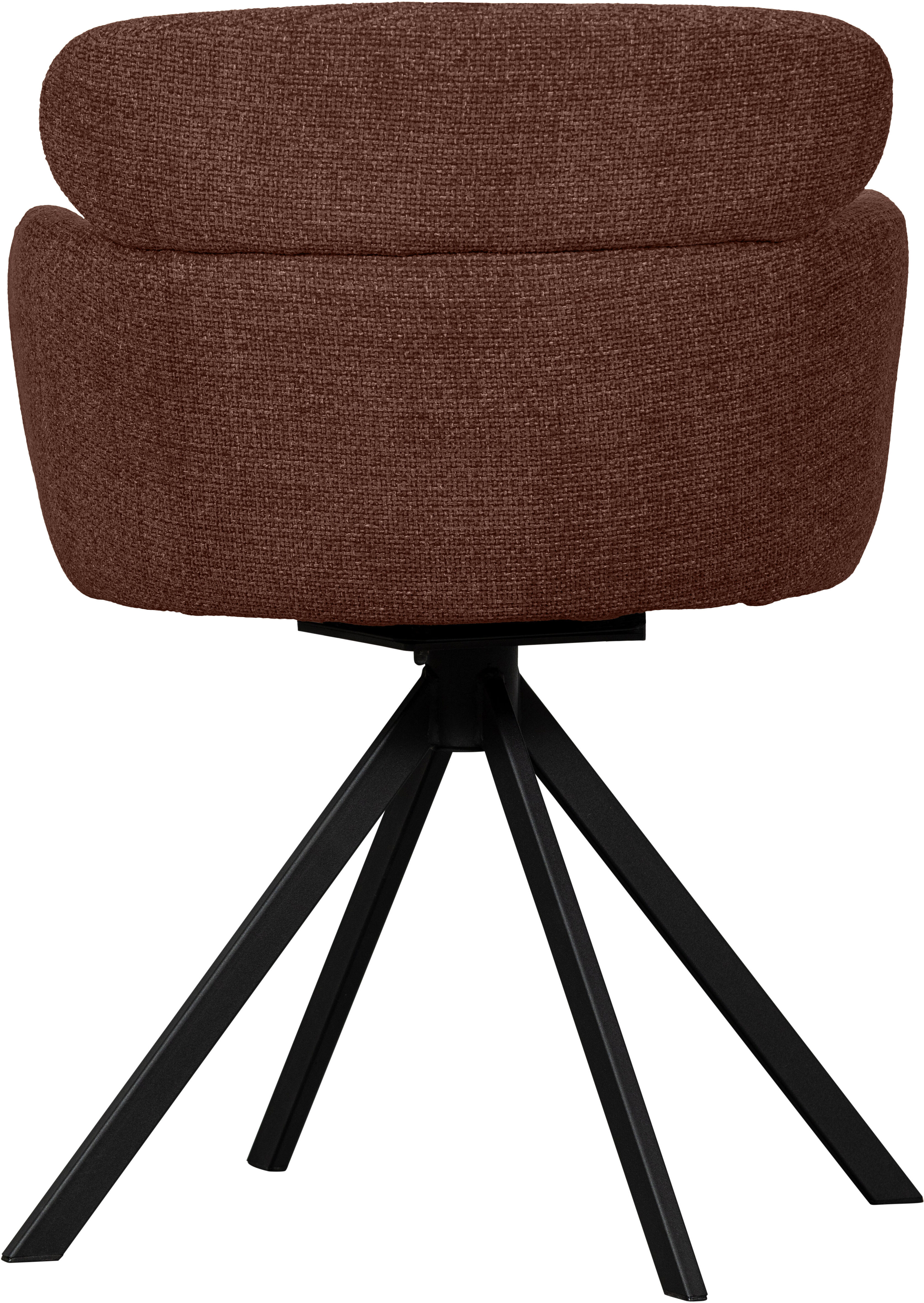 Esszimmerstuhl WOOOD "Fenne aus Kunstleder mit Drehgestell aus Metall H 80 x B 58 cm", braun (kastanienfarben, kastanienfarben), B:58cm H:80cm T:60cm, Stühle, Esszimmerstuhl, Polterstuhl mit Drehfuss, gewebtem Stoff, Höhe 80 cm kastanienfarben, kastanienf