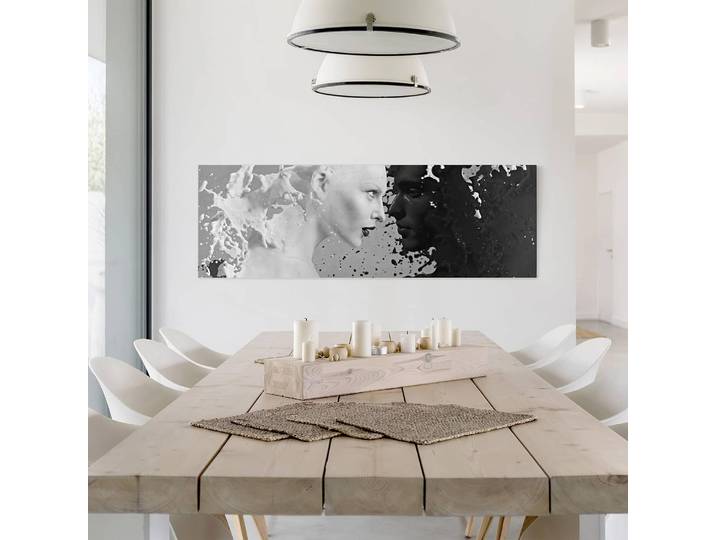 Tableau déco Milk & Coffee IV Tissu Multicolore 120 x 40cm