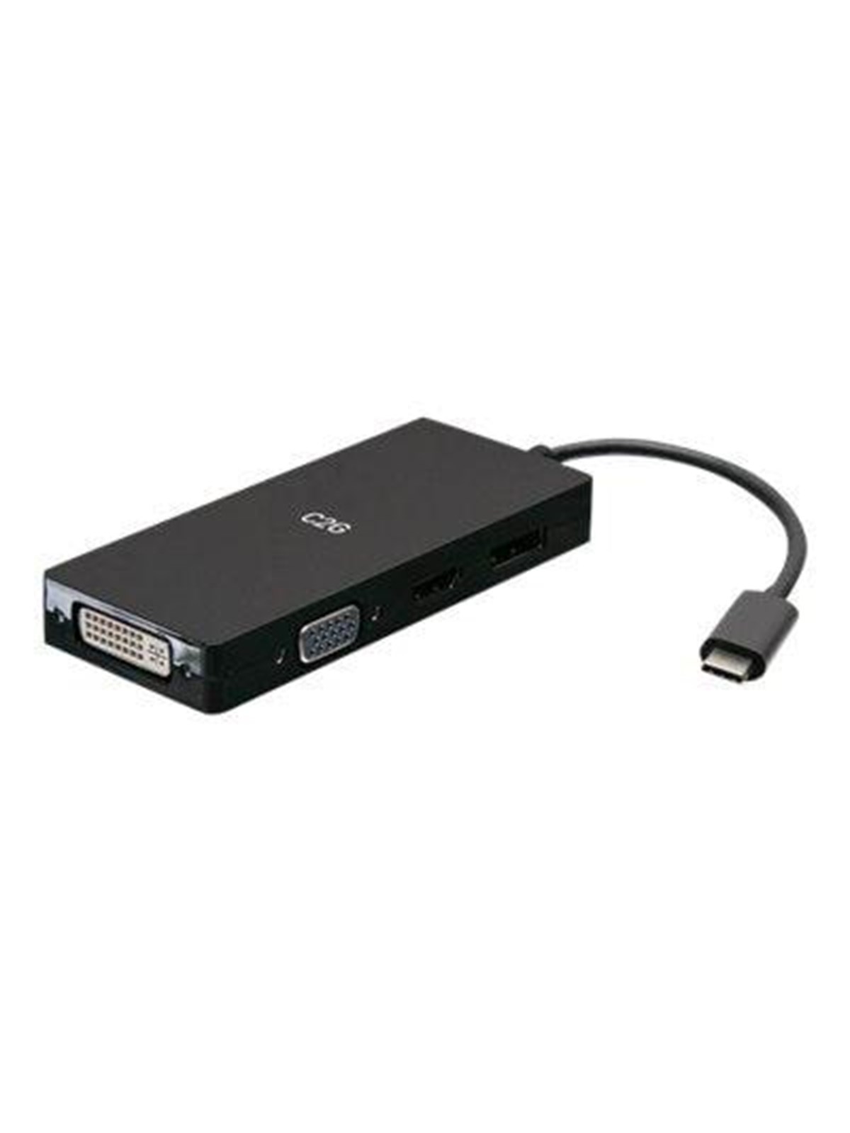 C2G USB C Multiport Adapter with HDMI DisplayPort DVI & VGA - docking station - USB-C - VGA DVI HDMI DP