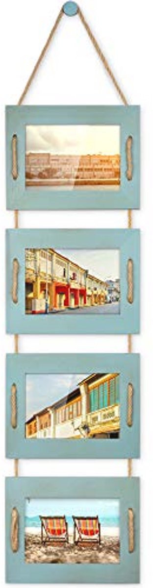 Collage Fotolijsten 5x7 - Rustiek Houten Frames voor Wanddecoratie