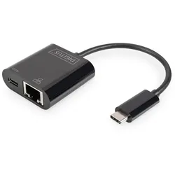 Digitus USB Type-C™ Gigabit Ethernet Adapter mit Power Delivery Unterstützung