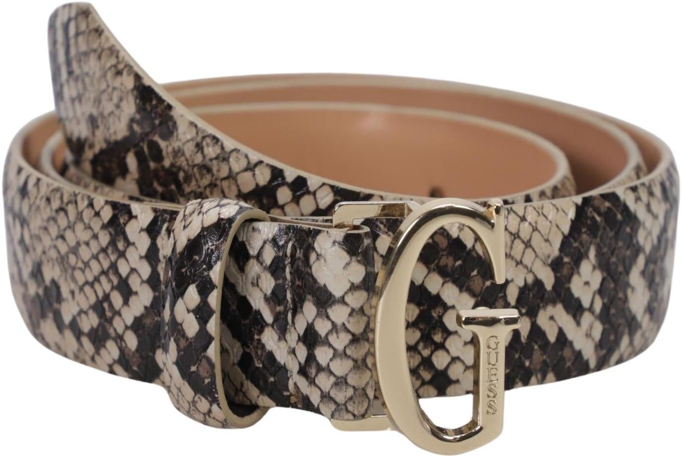 Guess Damen Gürtel, Beige, Gr. 85, Kunstleder - Second Hand
