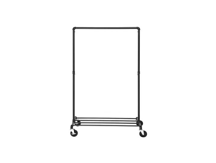 Hansiro Kleiderständer, Schwarz, Metall, 100x49x49 cm, Garderobe, Garderobenständer