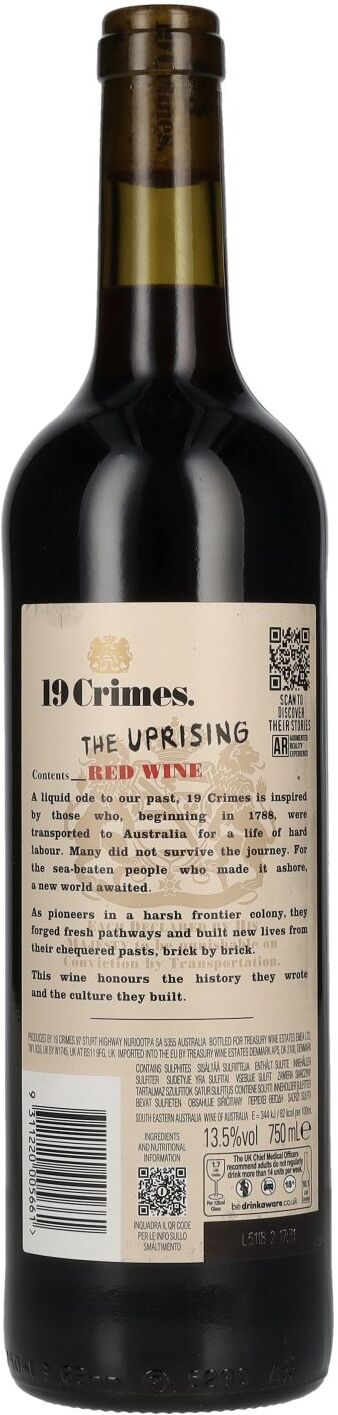 19 Crimes The Uprising Red Wine 13,5% Vol. 0,75l