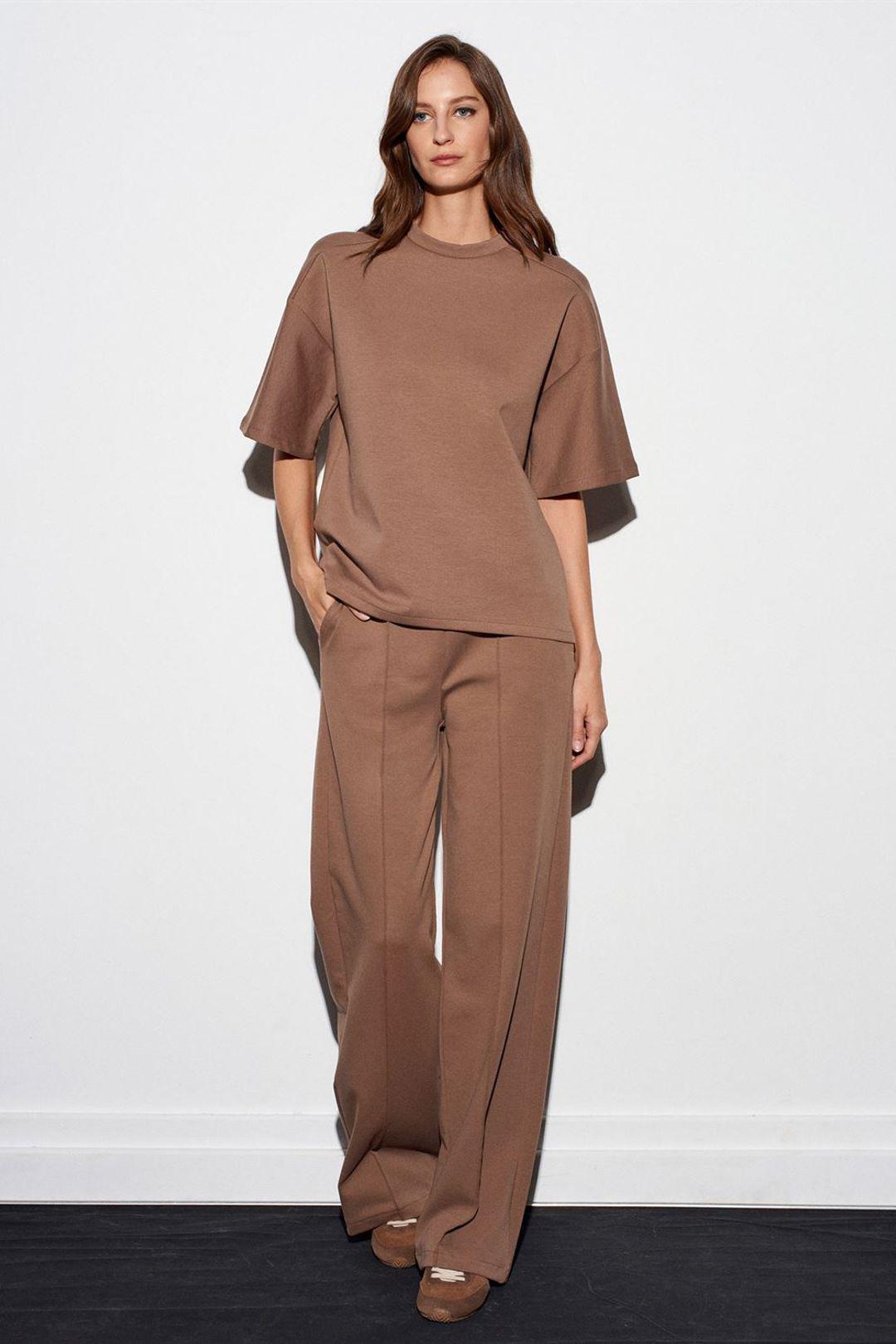 Weite Strickhose